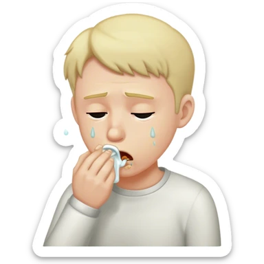 Vomiting man sticker
