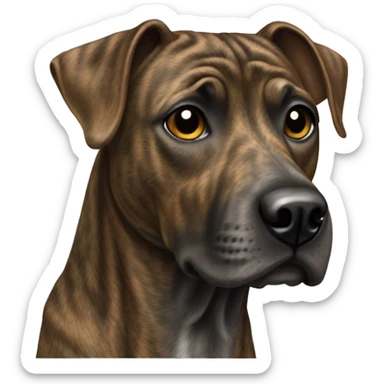 Treeing Tennessee brindle dog sticker