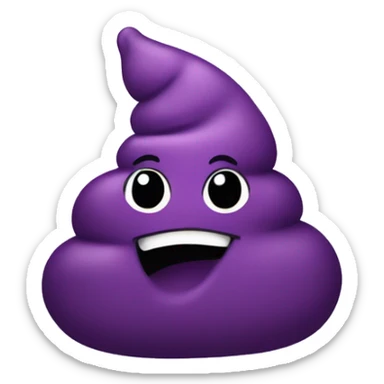 Purple poop  sticker