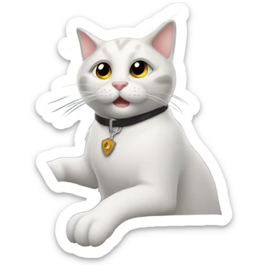 A cat driving a car sticker