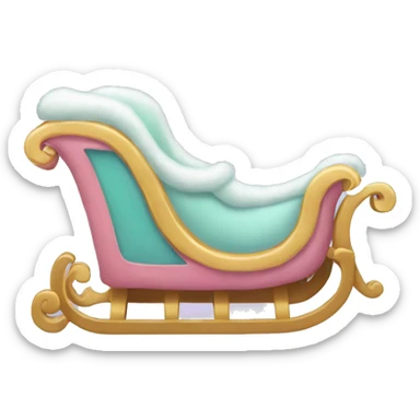 Pastel sleigh sticker