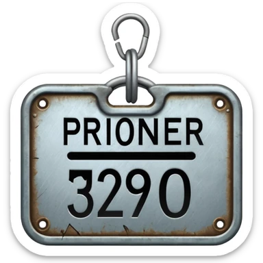 prisoner number tag sticker