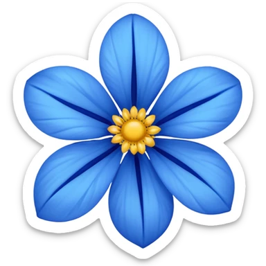 Emoji flor azul sticker