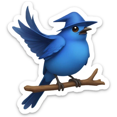  bluebird witch sticker