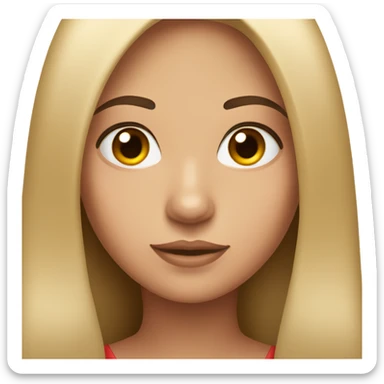 a hispanic girl with long straight hair and red blush cheeks mid eyelashes sticker