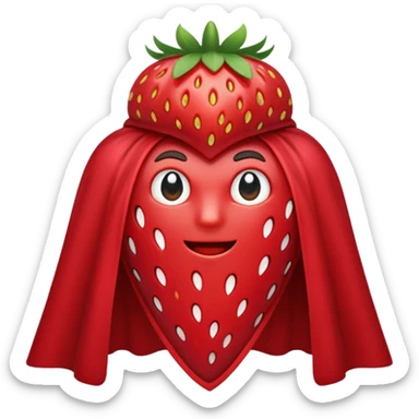 Cape-Wearing Super Fruit sticker