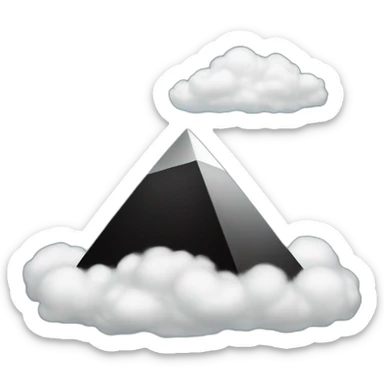 a-black-pyramid-on-cloud sticker