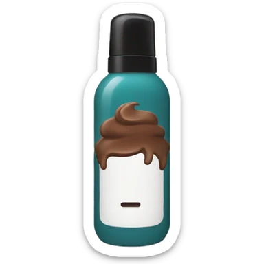 hair mousse in a faceless bottle sticker