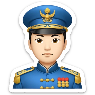 Chinese Qing dynasty soldier sticker