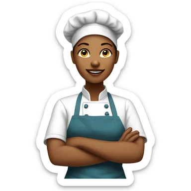 volunteer chef woman sticker