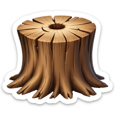 tree stump sticker