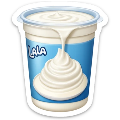 Yogurt envasado marca lala sticker