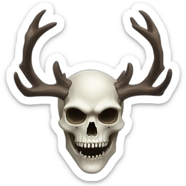 Wendigo with deer skull head  sticker