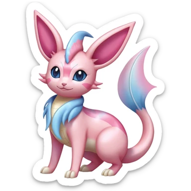 Shiny Cute Milotic-Sylveon-Espeon-Vaporeon-Dragonair-Pokémon full body sticker