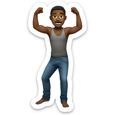 male trance dancer sticker