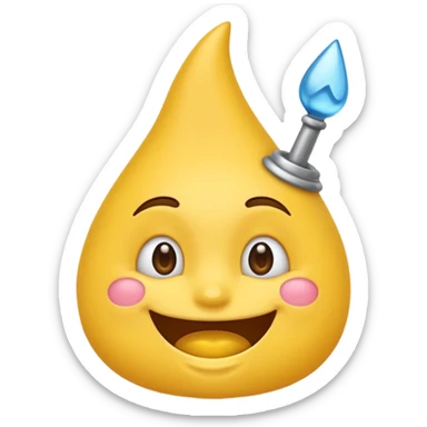 Emoji souriant Avec goutte de sueur anniversaire sticker