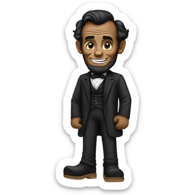 abraham lincoln wearing crocs sticker