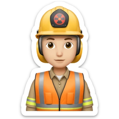 goose nuclear engineer in helmet and vest sticker