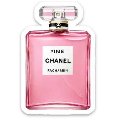 Pink chanel fragrance sticker