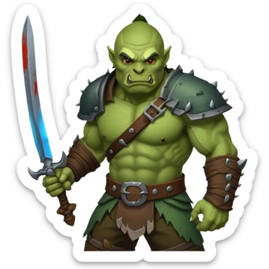Orc rouge guerrier sticker