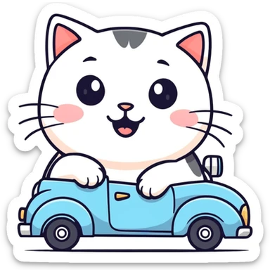 uh fat kitty car sticker