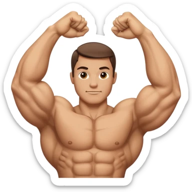 flexing bicep with arm curled (bicep only) sticker
