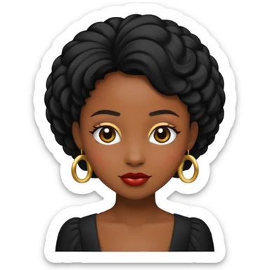 fancy black girl  sticker