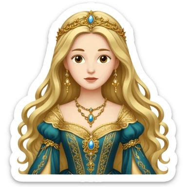  portrait of a Renaissance woman sticker