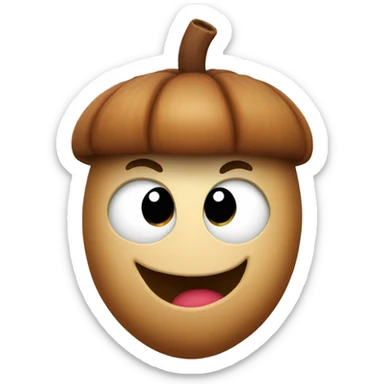 acorn head sticker