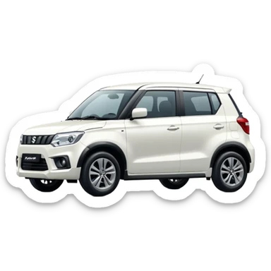 Suzuki Brezza white colour car emoji  sticker