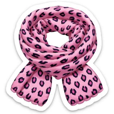 Pink leopard muffler sticker