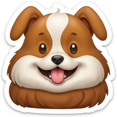 Dog pooping sticker