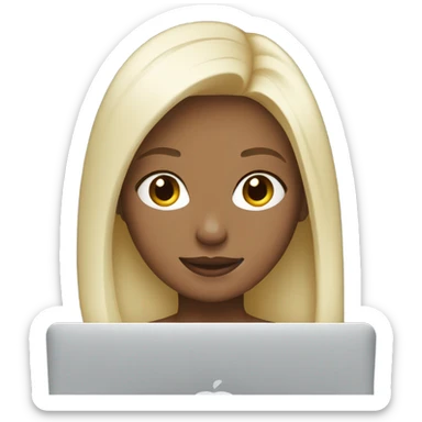 platinum-blonde-girl-with-macbook sticker