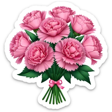 pink carnation bouquet sticker