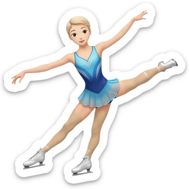 Figure skater sticker