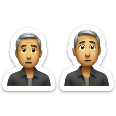 man questioning himself sticker