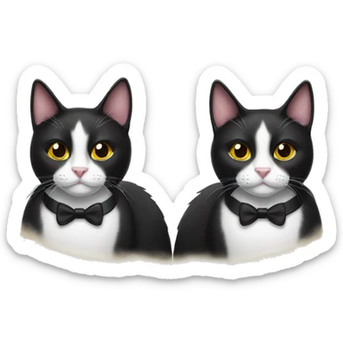 Two tuxedo cats sticker