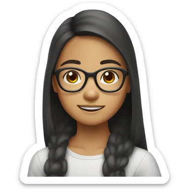 15 year old Filipino girl with glasses  sticker