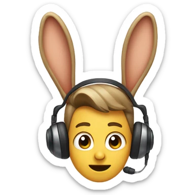 Big ears listening sticker