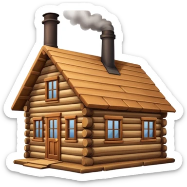 log cabin sticker