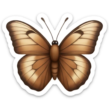 brown butterfly sticker