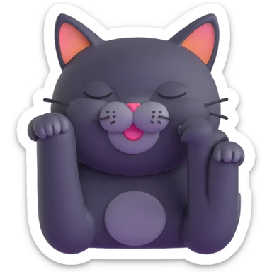 sleepy cat sticker