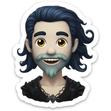 goth merman sticker