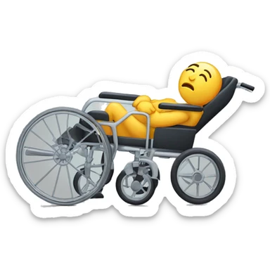 Wheelchair sleeping sticker