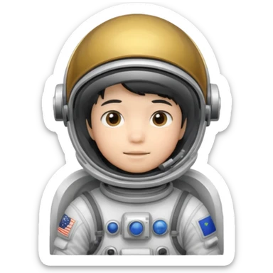 Astronaut japon boy kid with  sticker