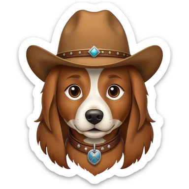 Cowboy dog sticker