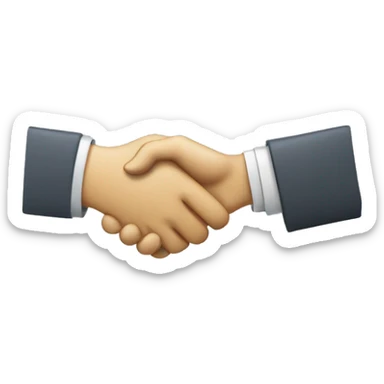 A handshake between an employer and employee, symbolizing trust and commitment. sticker