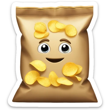 potato chips bag that says "potato" sticker