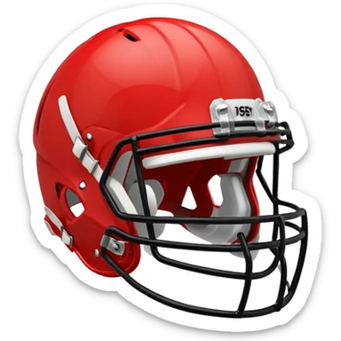 college football player helmets red  sticker