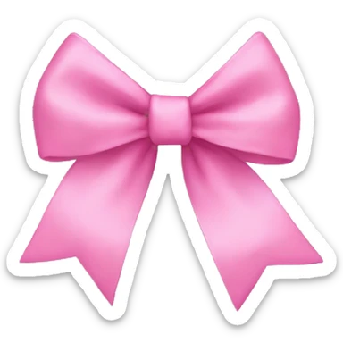 Pink bow sticker